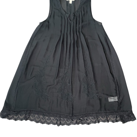 Staring at Stars black sheer lace dress large Boho whimsigoth Gothic festival - Picture 8 of 8